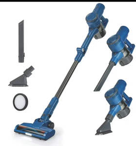 lot 5843 image: Blue Cordless Stick Vacuum with Multiple Attachments - Retail $0
