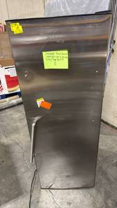 lot 5847 image: Handymans special Vissani Upright Freezer Salvage Unit see pics  - Retail $0