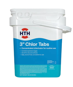 lot 5856 image: HTH 3 Chlorine Tabs, 30 lbs - Retail $0