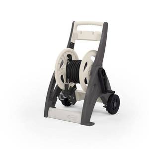 lot 5897 image: SUNCAST 175 ft. Hosemobile Hose Reel Cart - Grey - Retail $150