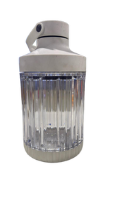 lot 5900 image: Clear Glass Dispenser with White Pump Top - Retail $0