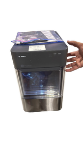 lot 5925 image: GE Profile Portable Ice Maker Making Ice (says it leaks but powers on) - Retail $0