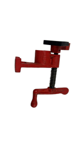 lot 5970 image: Red Bench Vise with Black Handle and Screw - Retail $0