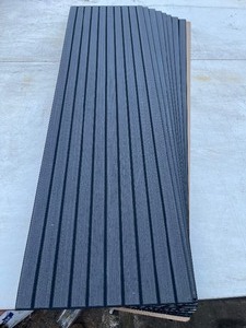 lot 61 image: Bundle of 8 Peel & Stick Ebony Slat Paneling Wall Decor 4 x 1 Each
