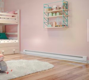 lot 49 image: 96 in. 240208-volt 2,0001,500-watt Electric Baseboard Heater in White Retails $130