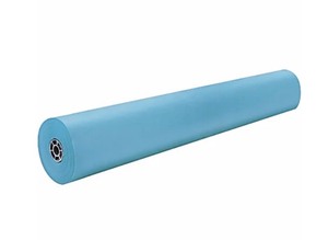 lot 72 image: RAINBOW� DUO-FINISH� COLORED KRAFT PAPER Lightweight 36 in x 1000 ft Sky Blue Retails $124