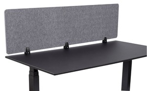 lot 12 image: Quality Ash Gray Acoustic Desk Panel 60 x 16 SUD-PET6016D-AG Retails $144