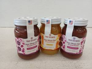 lot 20789 image: True Sea Moss Gel Superfood, 2 Elderberry, 1 Mango Pineapple