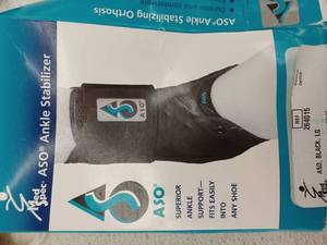lot 20796 image: ASO Ankle Stabilizer Black LG