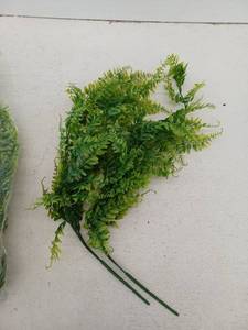 lot 20913 image: Artificial Fern Plant Bundles - Green Foliage, 2 Boxes