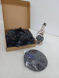 lot 20914 image: Miscellaneous Halloween Lot, Skeleton,  Pop Up Tree, Witch Hat