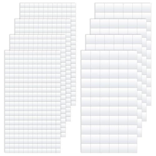 lot 67761 image: Pack of 1320 Small Adhesive Dots, Double Sided White Foam Square 3D Adhesive Pads, Double-Sided Adhesive Dots, Adhesive Strips for Halloween, Christmas, Crafts, Paper, Plastic (12 mm and 6 mm)