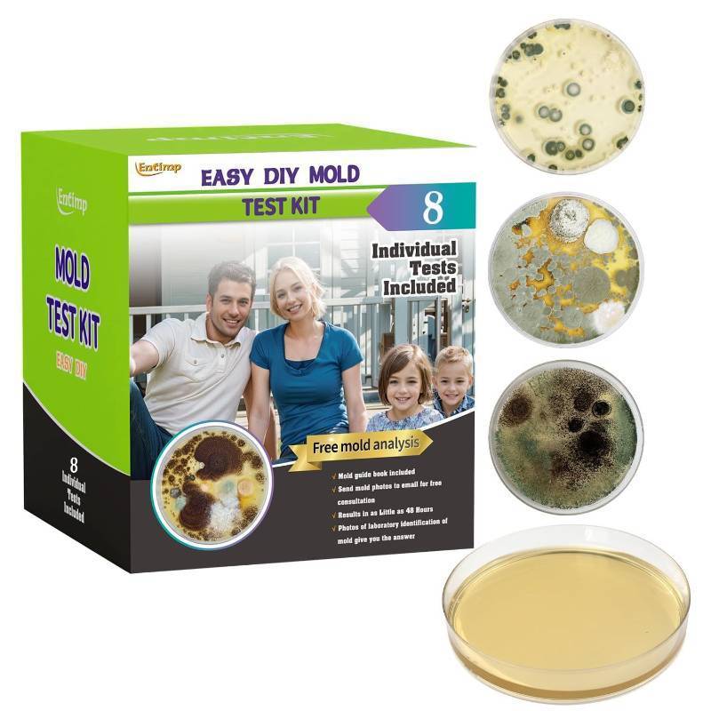 lot 67845 image: Mold Test Kit for Home Within 8 Individual Tests,DIY Detector at Home,Surface Mold,HVAC,Indoor Air Quality Testing Kits,Black Mold Testing,Includes Detailed Mold Identification Guide and Free Lab