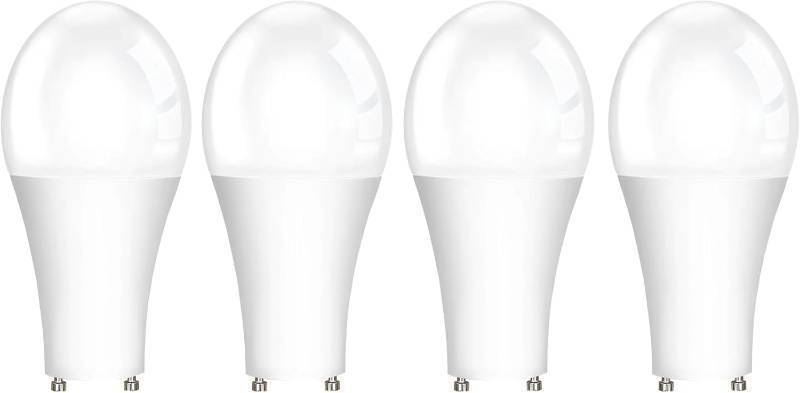 lot 67604 image: TJBB 4-Pack GU24 LED Light Bulbs 9W (75 Watt Equivalent), 1100 Lumens 5000K Daylight, Twist and Lock Base, Replacement for CFL 2-Pin Fluorescent Bulbs,Non-Dimmable