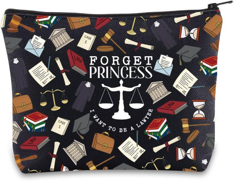 lot 67933 image: BWWKTOP Lawyer Makeup Bag Lawyer Graduation Gifts I Want to be a Lawyer Attorney Makeup Zipper Pouch Bag New Lawyer Merch, Lawyer, Bag