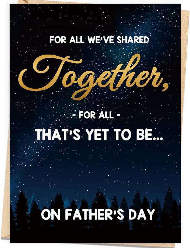 lot 67948 image: Asmallgf Heartfelt Fathers Day Card Gifts Decoration for Husband Boyfriend, For All Weve Shared Together, Beautiful Message Inside for a Loving Him on Fathers Day