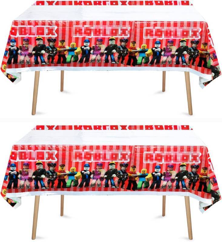 lot 69043 image: 2pcs Kids Cartoon Birthday Party Tablecloth Table Cover,Kids Cartoon Birthday Supplies Decorations (70 x 42) (2pcs)