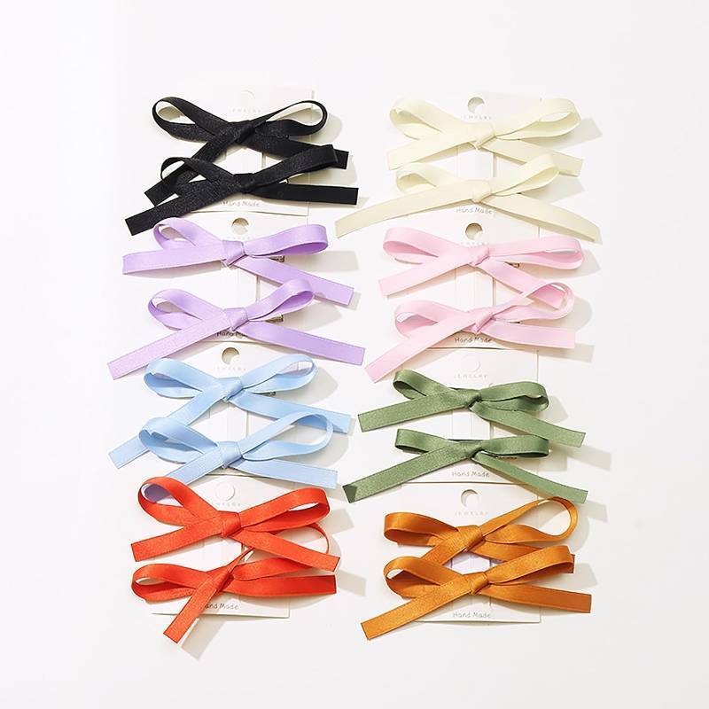 lot 69068 image: Ayesha Hair Ribbon 16PCS Bowknot Satin Bows and Claw Clips for Women, Girls, Toddlers, Thick and Fine Hair