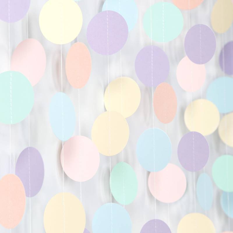 lot 69659 image: Pastel Rainbow Birthday Party-Decorations Streamers - 52FT Yellow Blue Mint Pink Purple Hanging Paper Garland Banner,Birthday Baby Bridal Shower Bachelorette Engagement Supplies Backdrop Decor Hugtmr