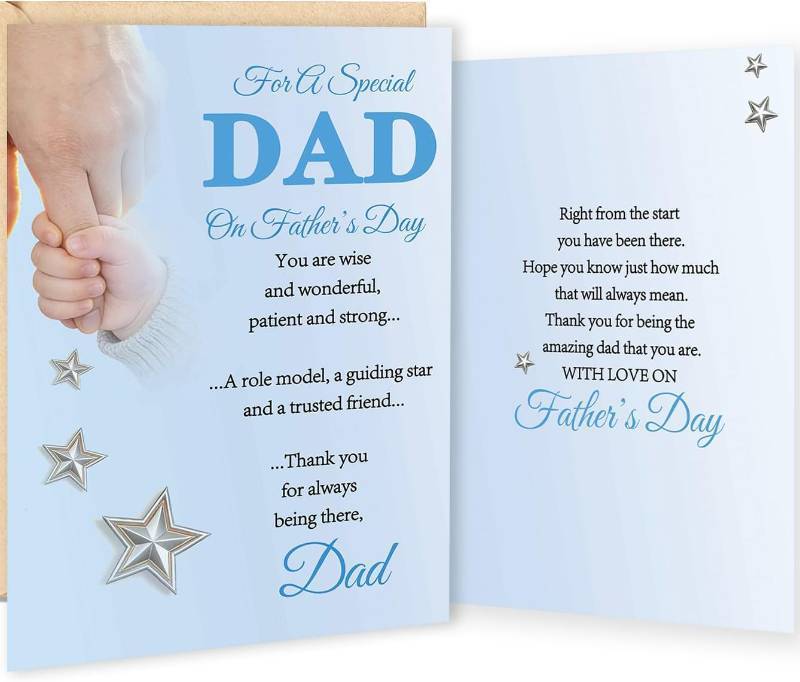 lot 69698 image: Asmallgf Special Dad Fathers Day Card for Him, Elegant Design with Heartfelt Message, Perfect for a Loving and Supportive Dad, Fathers day Decoration
