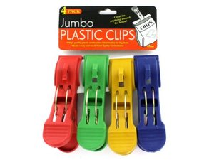 lot 96737 image: NEW Jumbo Plastic Clips ASSORTED COLORS