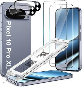 lot 66594 image: 2 Pack Tempered Glass Screen Protector for Pixel 10 Pro XL 6.8 Inch with 2 Camera Lens Protectors - Auto Dust-Elimination, Bubble Free, HD Clear, Easy Installation, Not for Pixel 10 Pro 10