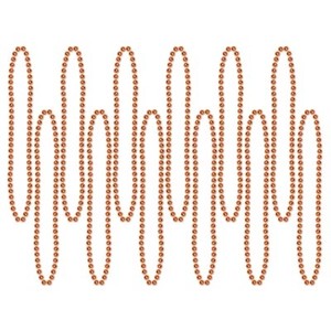 lot 66602 image: $39 Beistle Party Beads - Small Round, 7mm x 33, (48Pkg) Orange