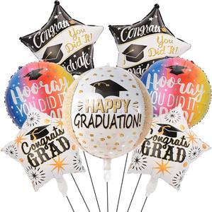 lot 66628 image: 18 inches, 22 inches Graduation Balloons Set - Congrats Grad Balloons 4D Happy Graduation Balloons for Graduation Party Decorations Class of 2026