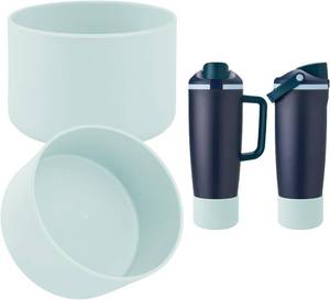 lot 66632 image: 2PCS Silicone Boot Compatible with Owala 30oz 40oz 18oz FreeSip Sway Bottles & Tumblers, Protective Anti-Slip Bottom Cover Sleeve for Freesip Sway Tumbler