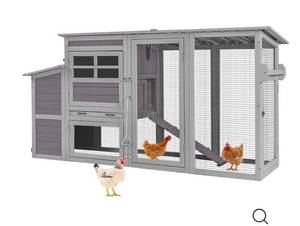 MEDEHOO 78.4'' Chicken Coop Large Hen House with Next Box,Wood Poultry Cage with Slide Tray - Retail: $250