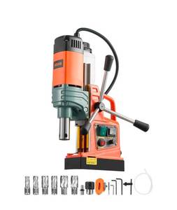 VEVOR Magnetic Drill, 1450W Motor 2 in Coring Diameter, 2922 lbf Magnetic Force, Portable Electric Mag Drill Press with 6 Coring Bits, Variable Speed, Drilling Machine for Metal Surface, Industrial - Retail: $230