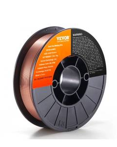 lot 18915 image: VEVOR Solid MIG Welding Wire, ER70S-6 0.035-inch 11LBS with Low Splatter and High Levels of Deoxidizers for All Position Gas Welding - Retail $0