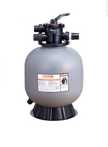 lot 18926 image: VEVOR Sand Filter, 22-inch, Up to 55 GPM Flow Rate, Above Inground Swimming Pool Sand Filter System with 7-Way Multi-Port Valve, Filter, Backwash, Rinse, Recirculate, Waste, Winter, Closed Functions - Retail $329