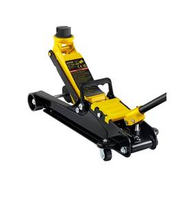 lot 18928 image: VEVOR Floor Jack, 2.5 Ton Low Profile Floor Jack, Heavy-duty Steel Racing Floor Jack With Single Piston Lift Pump, Floor Jack Lifting Range 3.35-14.96 - Retail $68