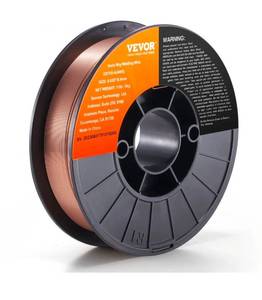 lot 19289 image: VEVOR Solid MIG Welding Wire, ER70S-6 0.035-inch 11LBS with Low Splatter and High Levels of Deoxidizers for All Position Gas Welding - Retail $0