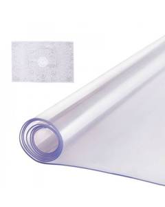 lot 19292 image: VEVOR Plastic Table Cover, 42 x 60 Inch 2.0 mm Thick Clear Table Protector, Rectangle PVC Desk Mat, Waterproof & Easy Cleaning Desk Pad Tablecloth, for Office Dresser Dining Room Table Night Stand - Retail $0