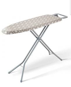 lot 19293 image: VEVOR Ironing Board with Large 51 x 13 Ironing Surface, Thickened 4 Layers Iron Board with Heat Resistant Cover and 100% Cotton Cover, 7 Adjustable Heights Ironing Board for Home Laundry Room Use - Retail $63