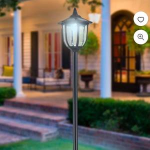 lot 19321 image: 1-Light Dusk to Dawn LED Outdoor Solar Post Light - Retail $66