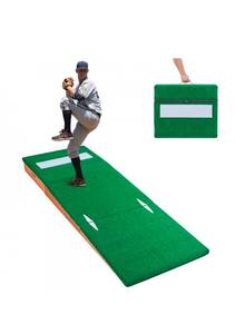 lot 19351 image: VEVOR Pitching Mound, Portable Baseball Pitchers Mound, 85 in Indoor Outdoor Pitching Practice and Training Equipment, Softball Pitching Aids with Antifade Turf, Pitching Rubber, Adjustable Base - Retail $190