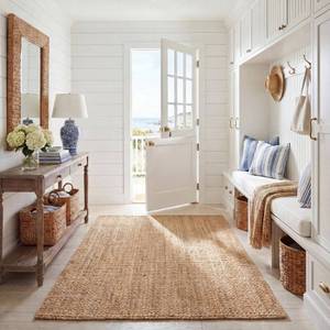 lot 19365 image: Safavieh Natural Fiber Malcolm Solid Area Rug  Natural  2  x 3 - Retail $46