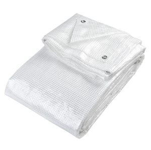 lot 19368 image: 16x20 -FT Clear Tarp Heavy Duty 14 Mil Tarpaulin Cover UV Resistant Waterproof with Grommets - Retail $69