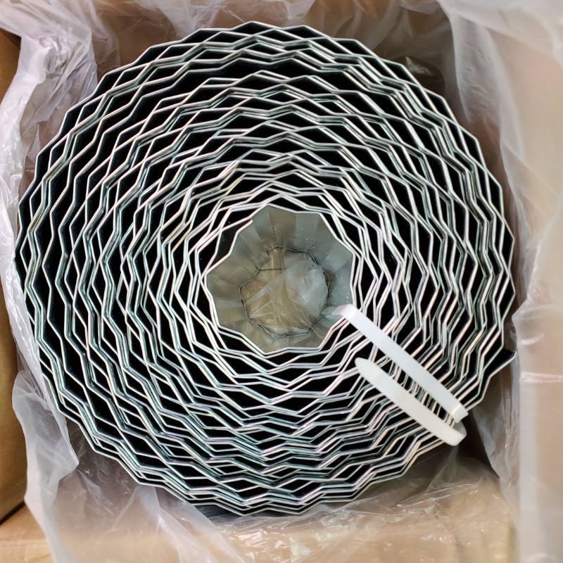 lot 58983 image: Galvanized Steel Garden Landscape Edging Roll, 60FT x 8 Silver - Retail $66