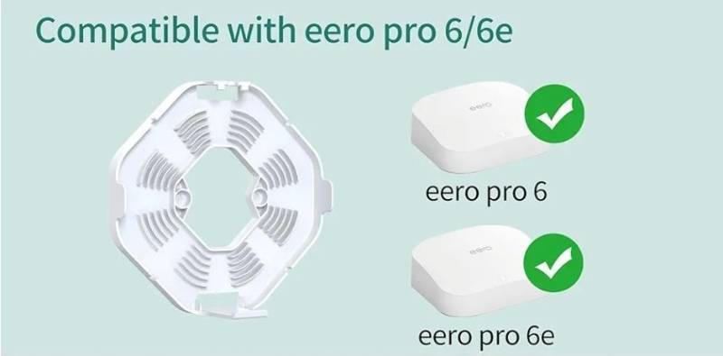 lot 63489 image: HomeMount Made for eero Pro 66e Wall Mount - Secure & Sleek Cable Management, Compatible with eero Pro 66e, Durable ABS Material, Easy Installation - Retail $16
