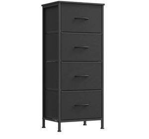 lot 47000 image: Dresser for Bedroom, Tall Dresser with 4 Fabric Drawers, Chest of Drawers with Steel Frame - Retail $34