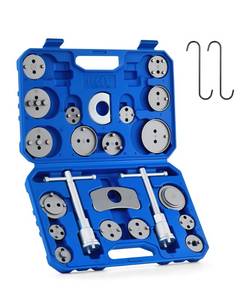 lot 47007 image: 24pc Brake Caliper Compression Tool with Adapters & Hangers, Sandblast - Retail $25