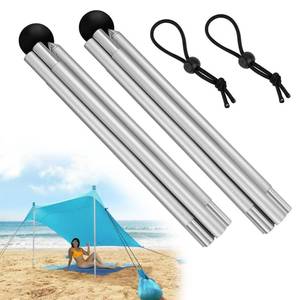 lot 47016 image: 2PCS 6.56ft Foldable Beach Tent Poles Compatible with Neso Grande Canopy - Retail $29