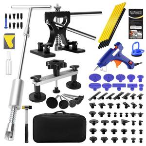 lot 47027 image: 139PCS Dent Puller Kit, Paintless Dent Removal Kit, Car Dent Repair Kit with Metal Dent Lifter, Bridge Puller, T-Slide Hammer, Professional PDR Tools for dents, dings, creases and Hail Damage - Retail $50