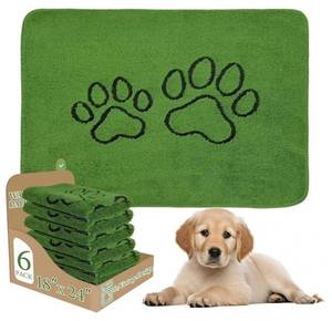 lot 47041 image: Washable Pee Pads for Dogs, 6 Pack Super Absorbent Reusable Puppy Pads, Green Long Wool Fake Grass for Potty Training, Upgrade Non-Slip and Leak-Proof,Floor, Couch, Bed, and Crate,Green 18�24 - Retail $30