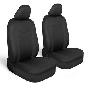 lot 47042 image: Motor Trend SpillGuard 2 Black Seat Covers for Cars & Seat Covers for Trucks - Neoprene Lining Waterproof Car Seat Covers Front Seats Only - SUV Seat Covers Protector - Forros para Asientos de Carro - Retail $37