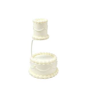 lot 47045 image: White Metal Floating Cake Stand Spacer Separator 7.87 inch - Retail $39